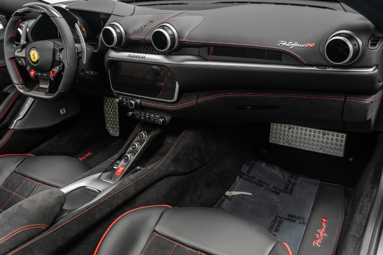 Black Floor Mats for Ferrari Portofino 2018-2023 With Leather 